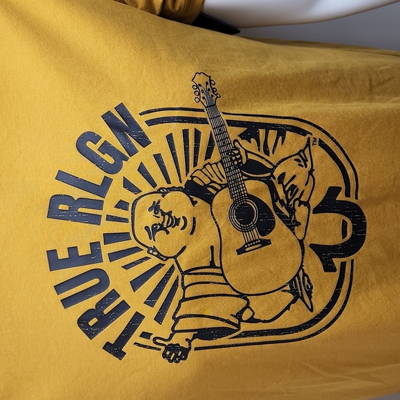 TRUE RELIGION ANTIQUE GOLD TSHIRT XL - Picture 2 of 9